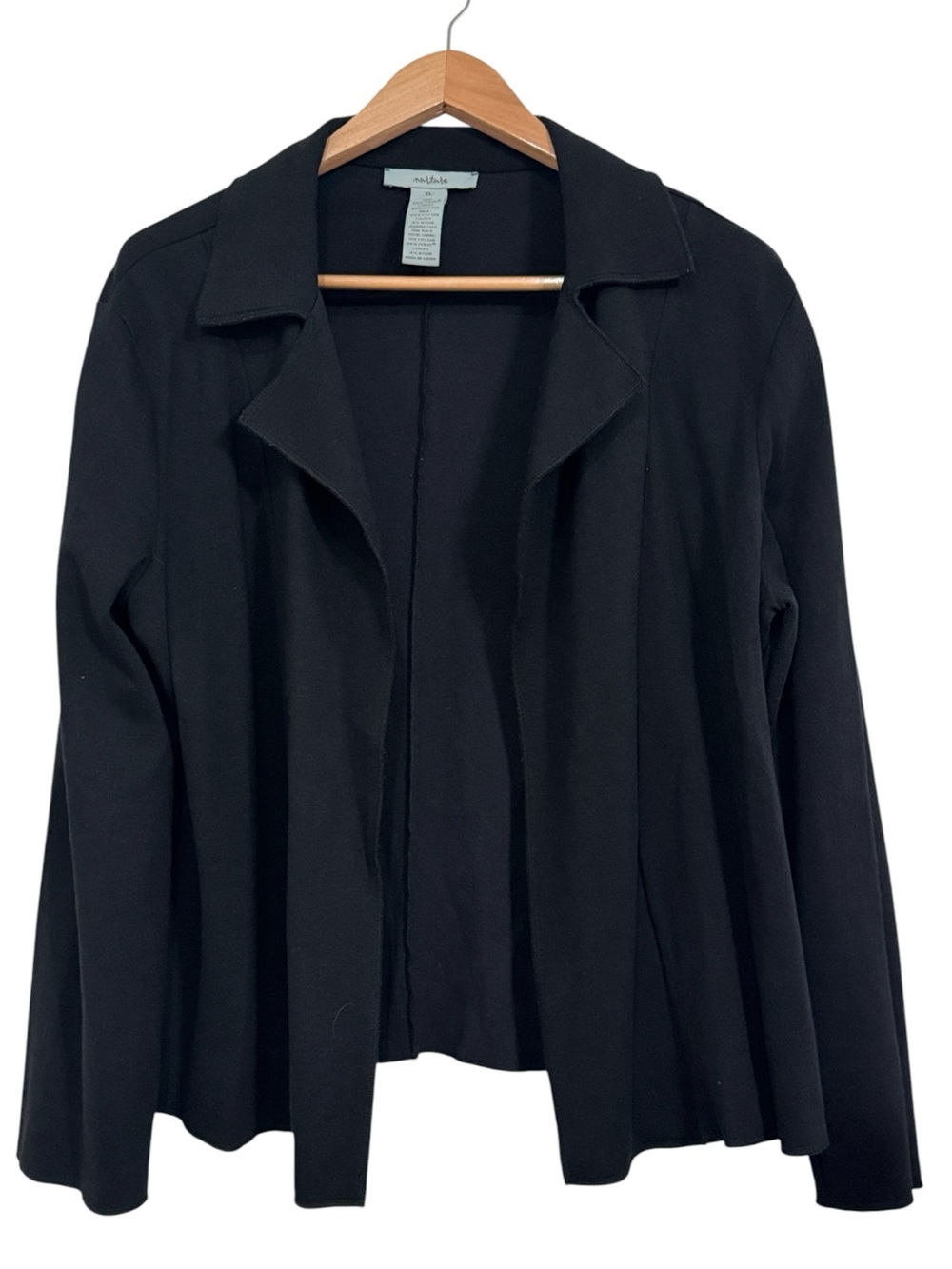 Nurture Black Open Soft Cardigan/Blazer Jecket with Overlocked Edges size XL
